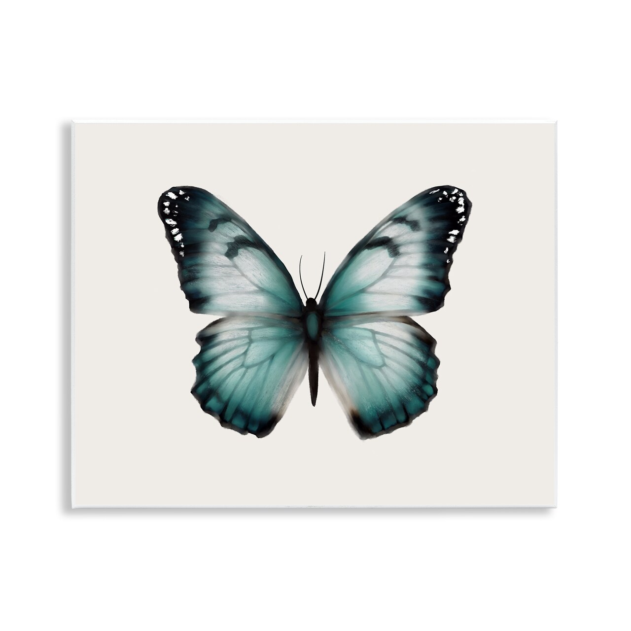 Stupell Industries Teal Symmetrical Butterfly Wall Plaque Art Design by Elizabeth Medley